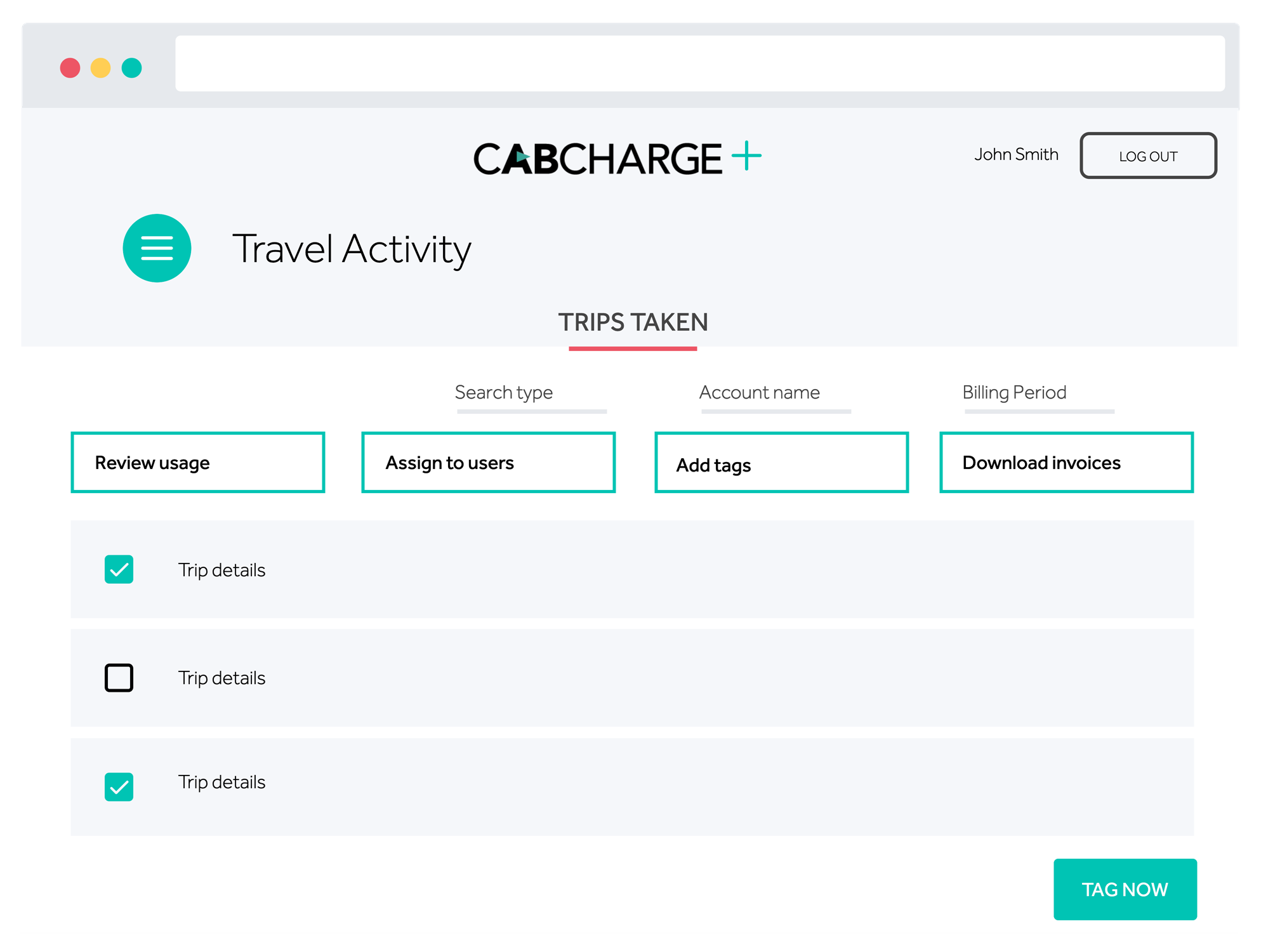 Manage everything in Cabcharge+ Image